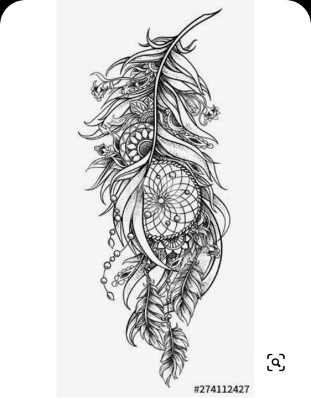 Эскиз тату ловец снов