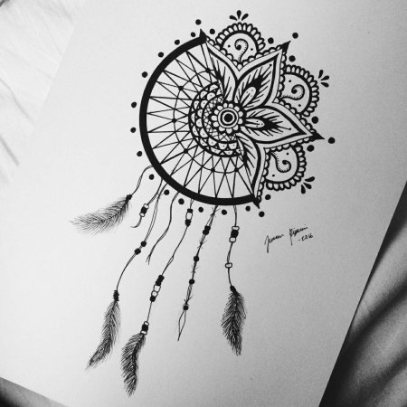 Ловец снов тату эскиз