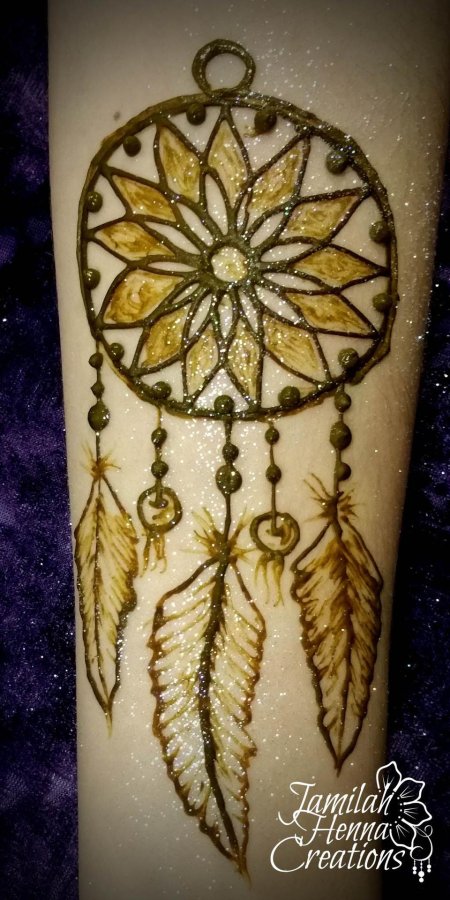 Мехенди на руке ловец снов