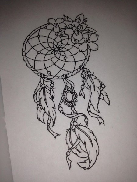 Эскиз тату ловец снов