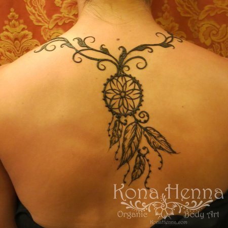 Рисунки хной на спине