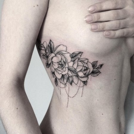 Тату на ребрах для девушек эскизы