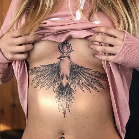 Тату женские на груди