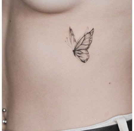 Мини тату бабочка