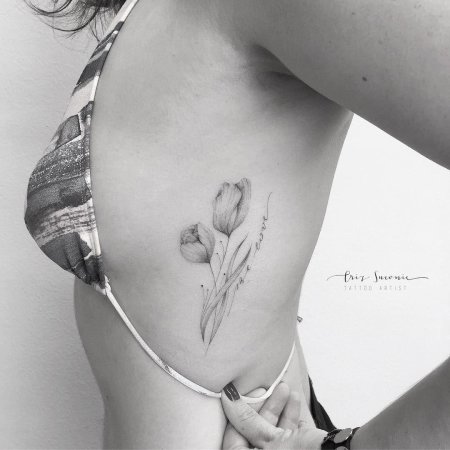Тату тюльпан