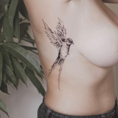 Татуировка птица
