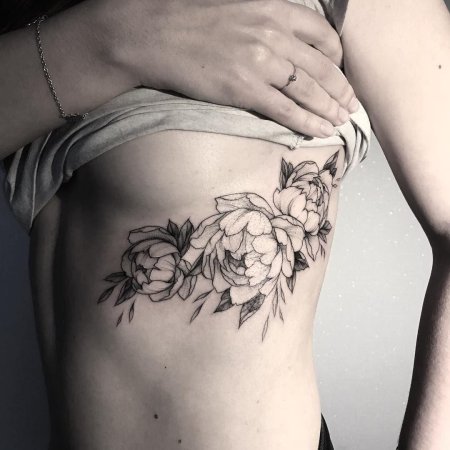 Тату на ребрах для девушек эскизы