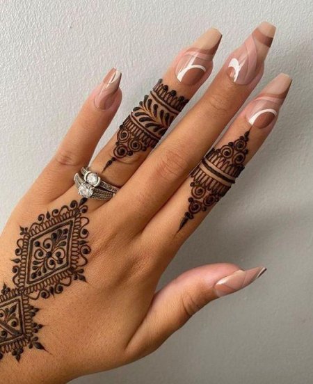 Мехенди на пальцах