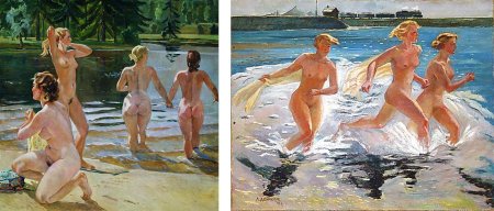 Александр дейнека купальщицы