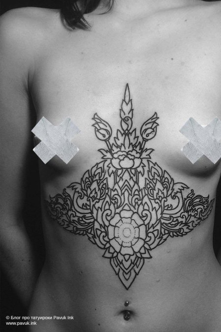 Тату мандала лотос