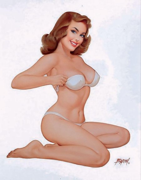 Голые красотки в стиле пин ап