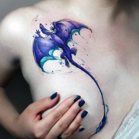 Акварельная татуировка