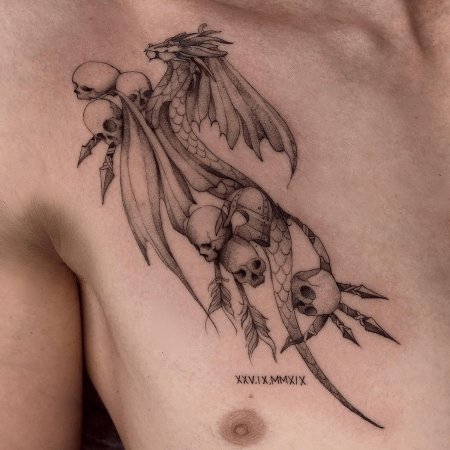 Тату дракончик