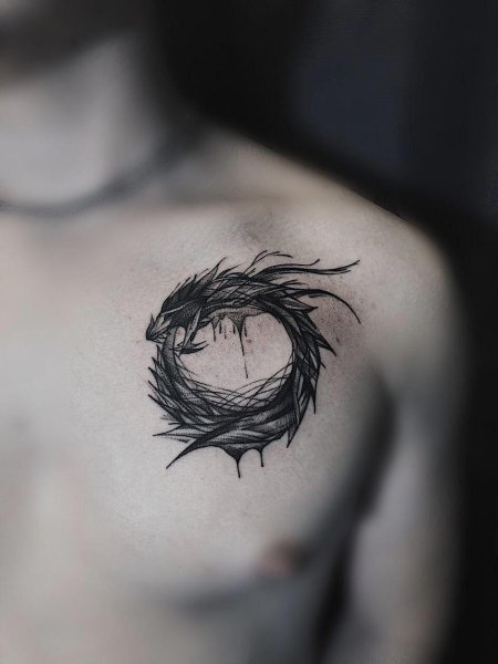 Уроборос тату эскиз