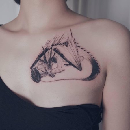 Татуировка в виде дракона