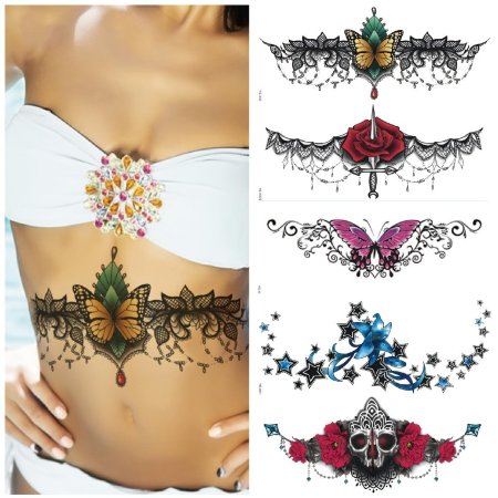 Наклейки на тело тату женские