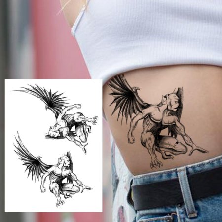 Тату ангел и демон для девушек