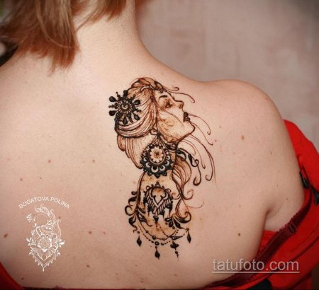 Рисунки хной на спине