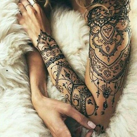 Татуировка на всю руку женская