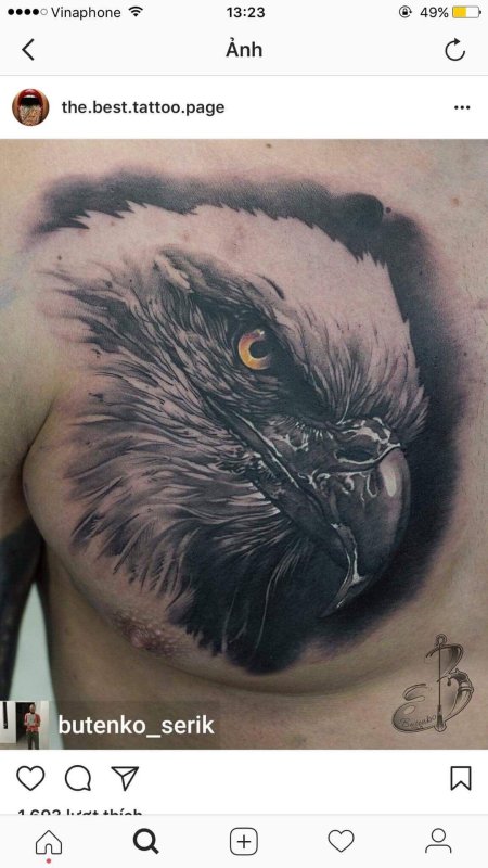 Тату орел на плече для мужчин