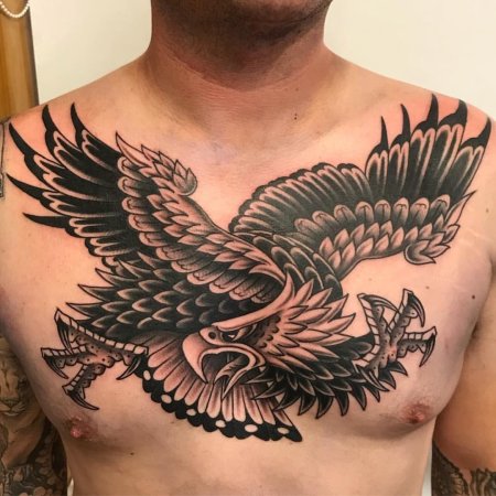 Орел на спине олд скул