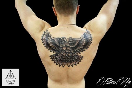 Орел тату на груди