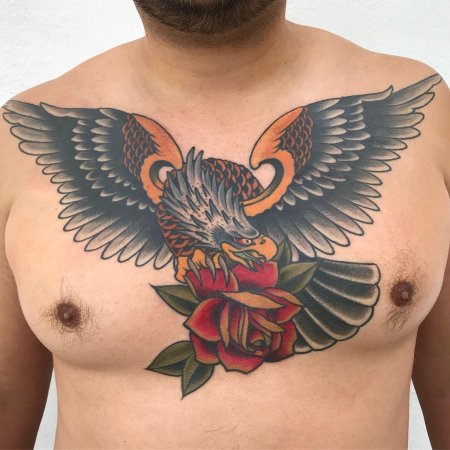 Тату орел олд скул