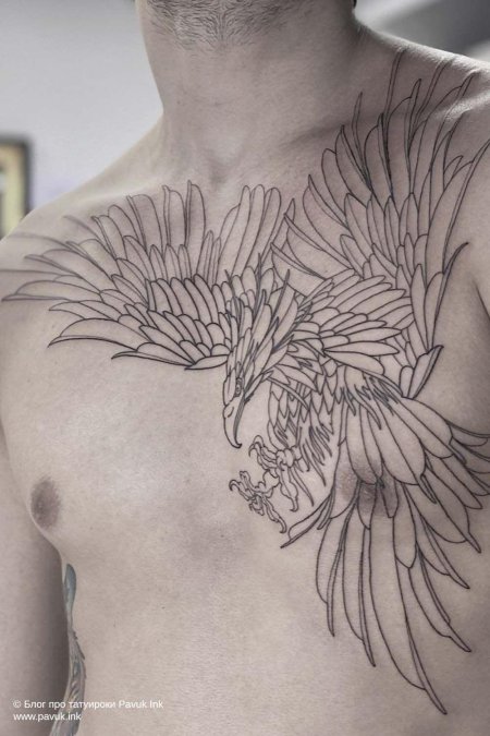 Эскиз тату на ключице мужские