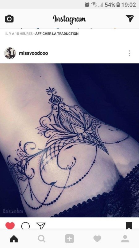 Женские тату на пояснице