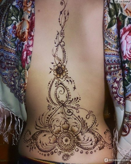 Рисунки хной на теле