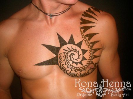 Тату хной мужские