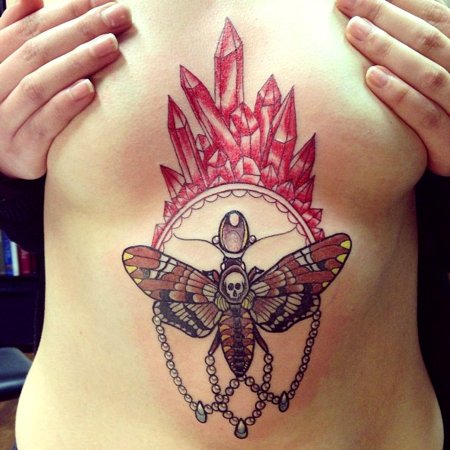 Бражник бабочка мертвая голова тату