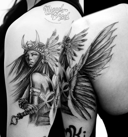 Исида богиня египта тату