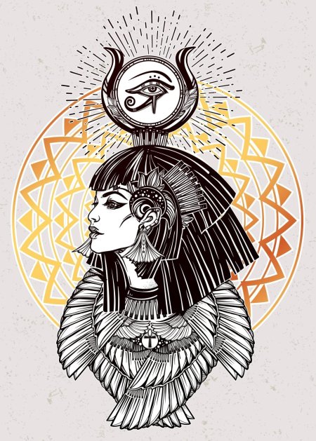 Изида богиня египта тату