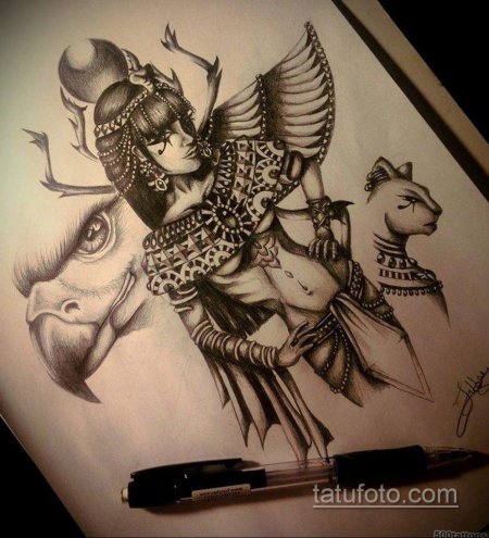 Тату богиня бастет