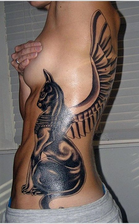 Египетская богиня бастет тату