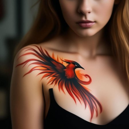 Феникс тату