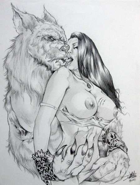 Волк эротический рисунок