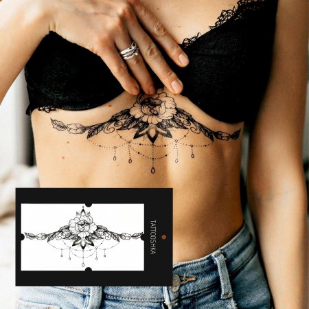 Тату под грудь