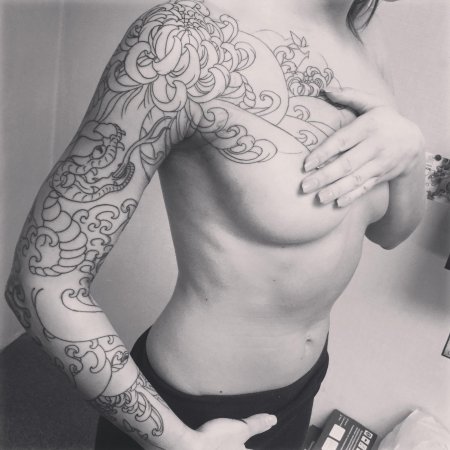 Рукав женский тату