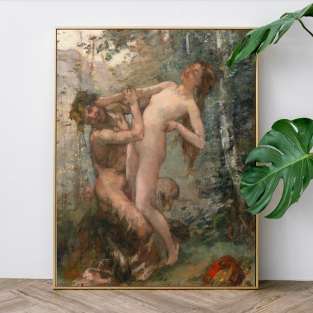 Нимфы и сатир картина