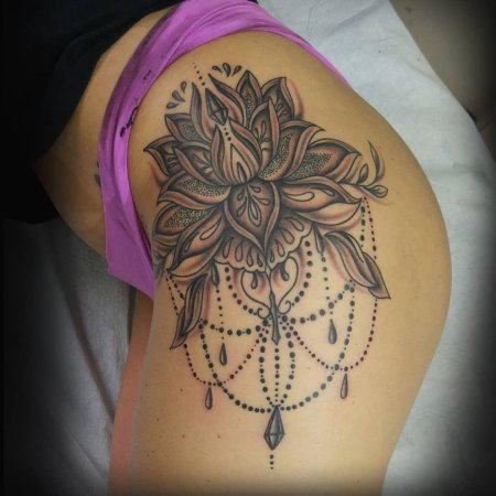 Тату мандала лотос