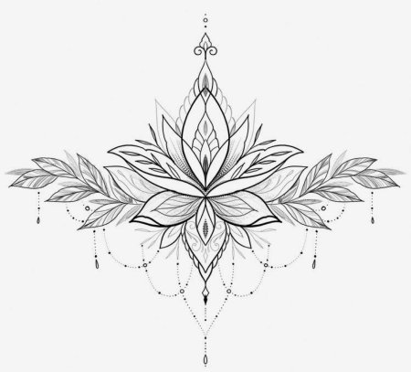 Мандала лотус тату