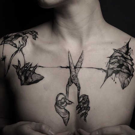 Тату на ключице мужские эскизы