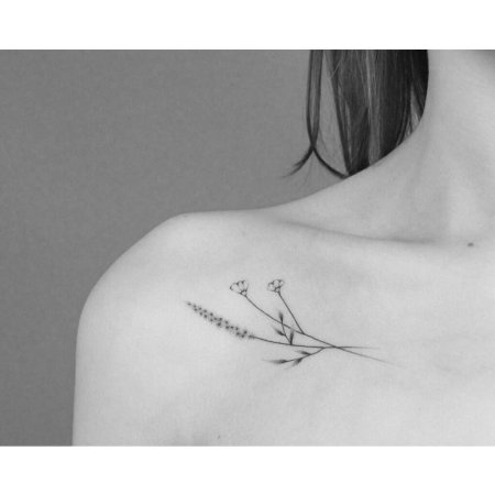 Татуировка на ключице для девушек эскизы