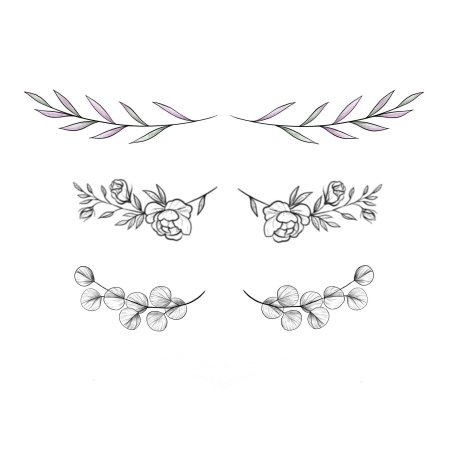 Эскиз тату веточка