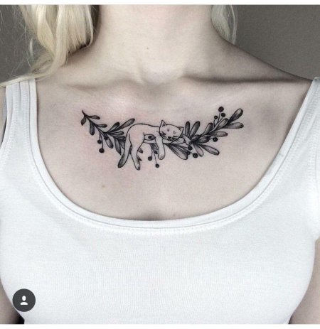 Тату на ключице небольшие