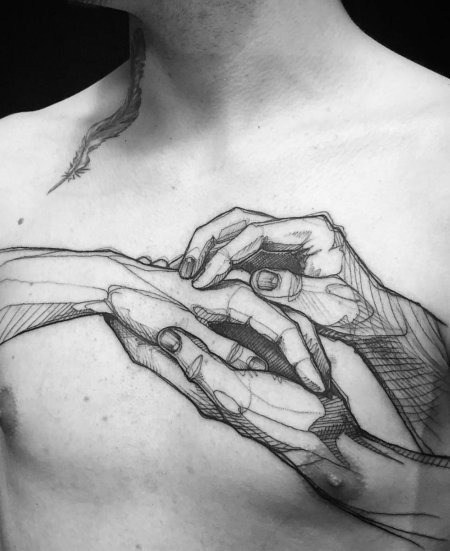 Эскиз тату рука