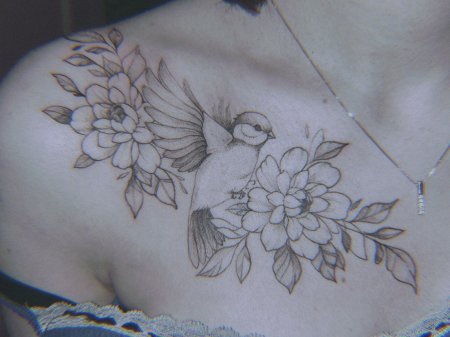 Тату на ключице эскиз