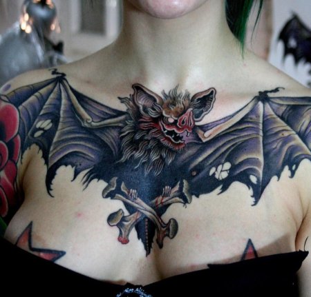 Тату летучая мышь